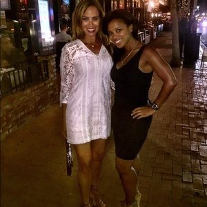 Marciano lace dress with bell sleeves